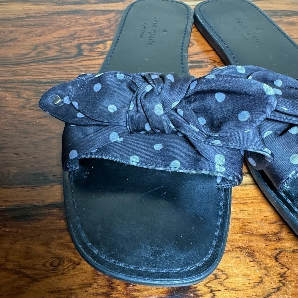 Kate Spade New York Bikini Bow Slide Sandals Polka Dots - Picture 12 of 15